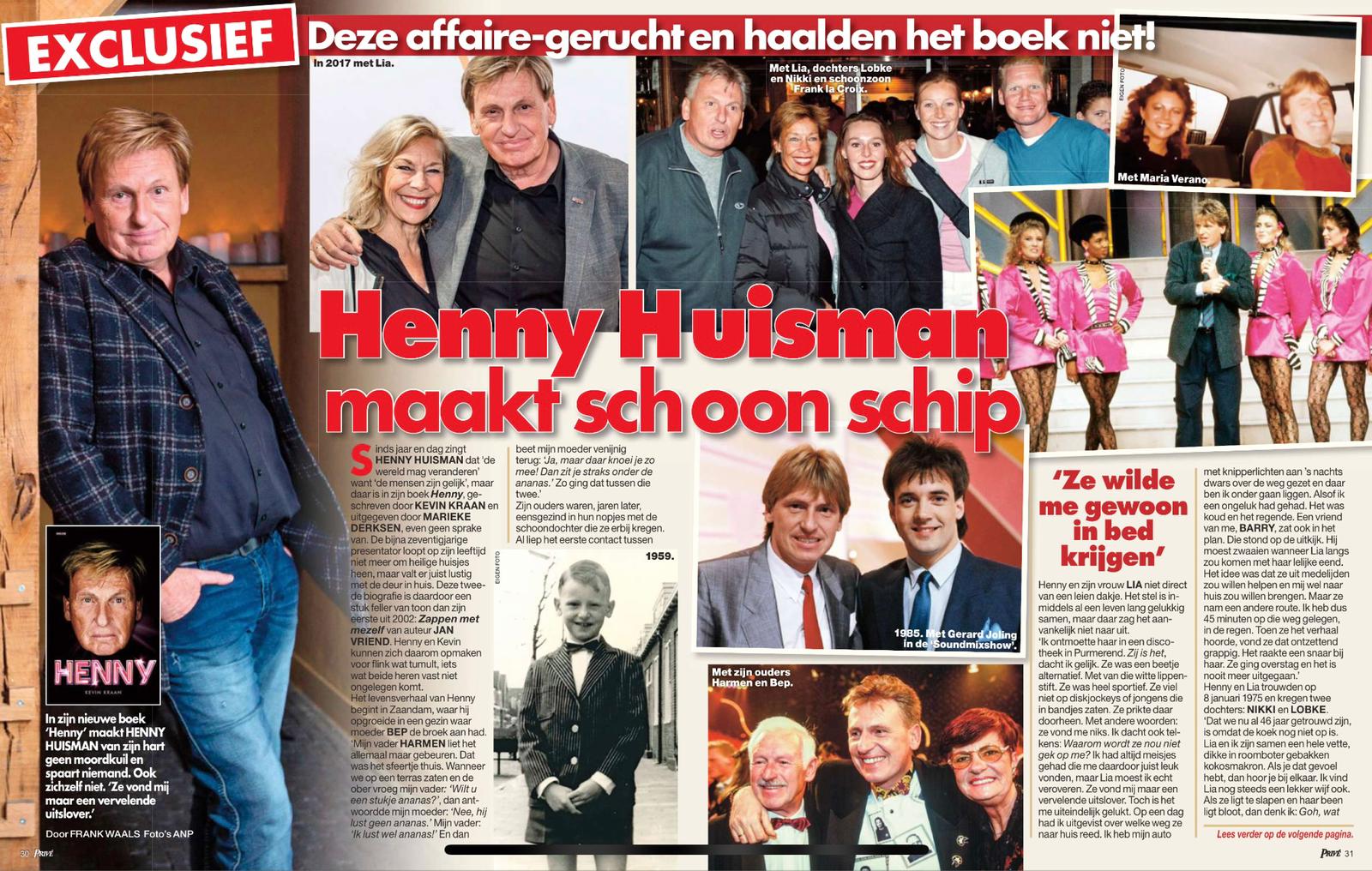 Henny in Privé over zijn biografie