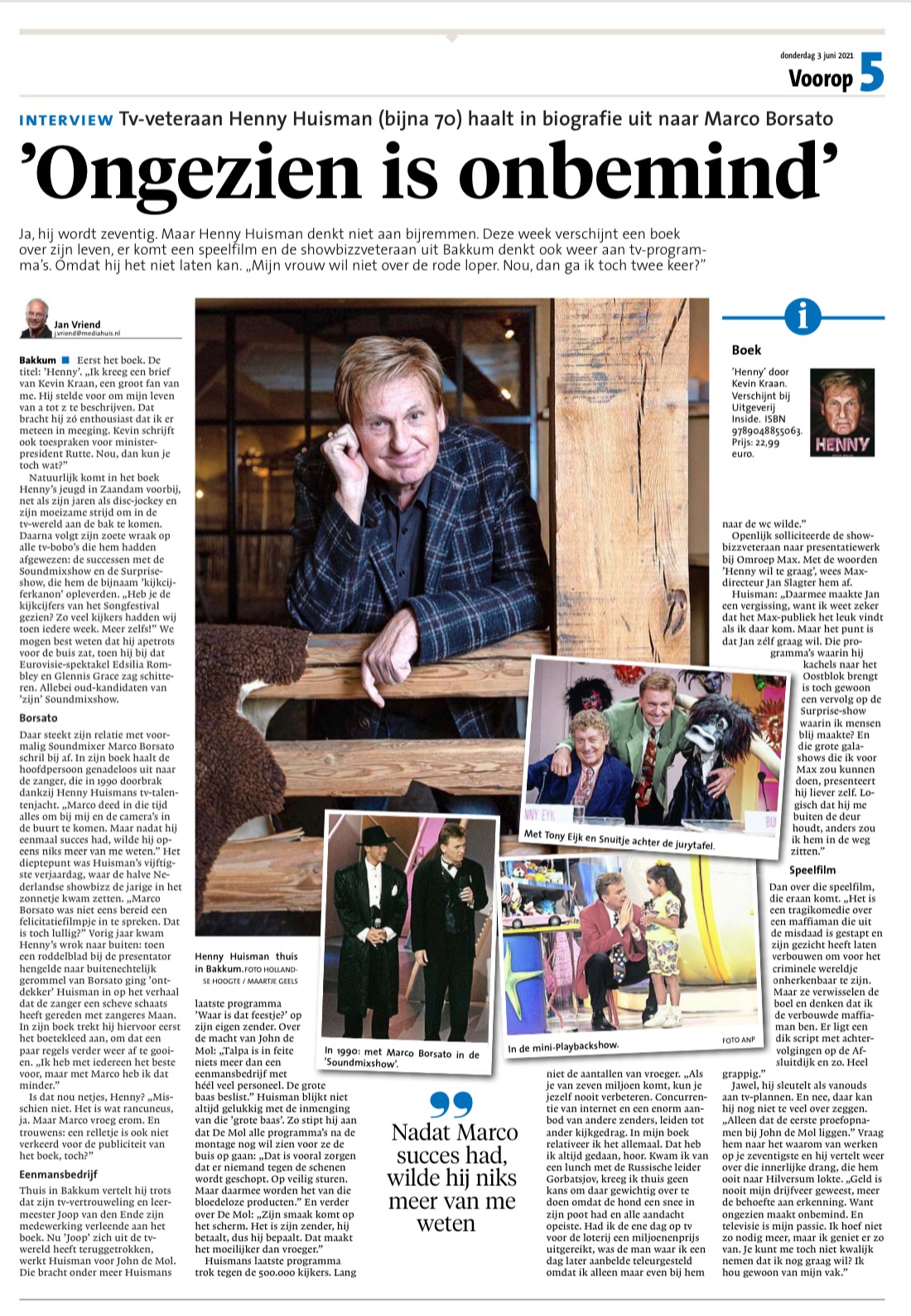 Interview met Henny over zijn boek en meer ...