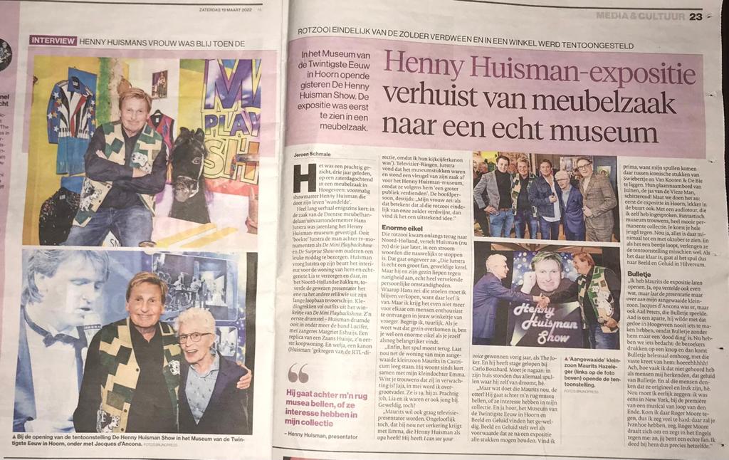 AD: Interview met Henny Huisman over zijn museum