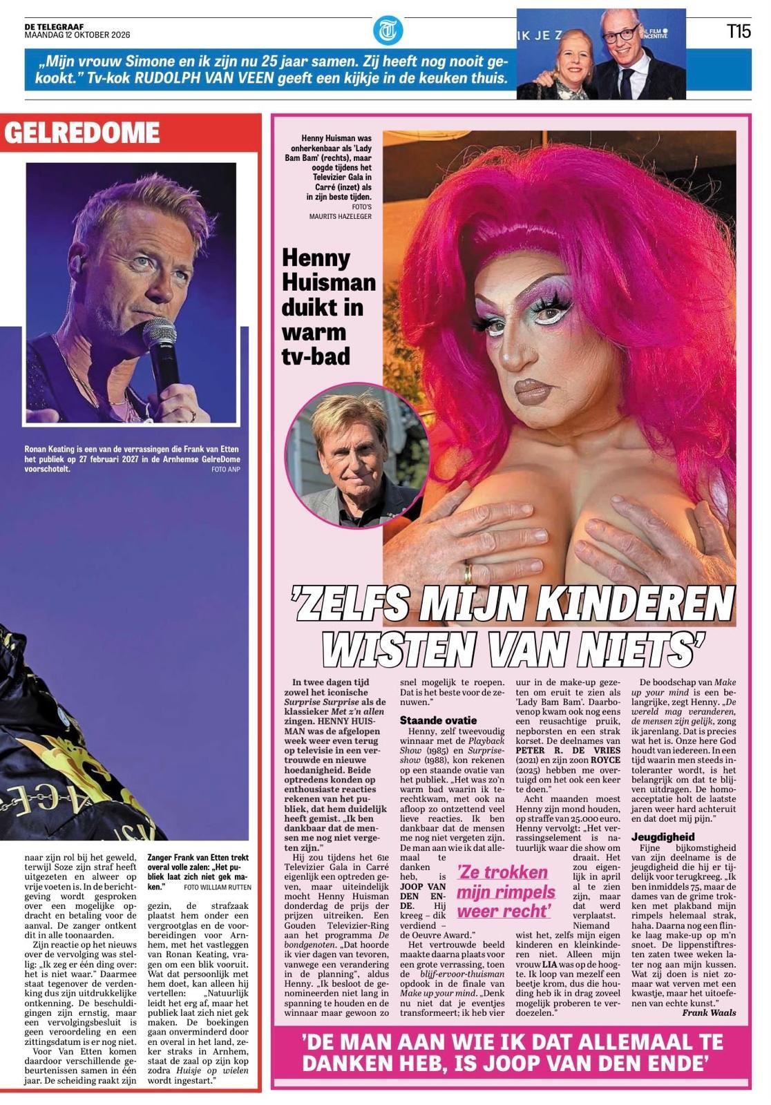 TV-terugkeer Henny Huisman was een warm bad